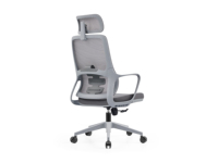 Chaise de bureau ergonomique à dossier haut pour employés avec appui-tête réglable et support en maille respirante pour une longue tenue de position assise
