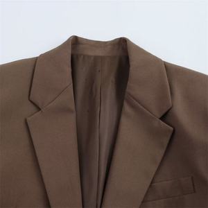 Abrigo de Botones Vintage para Mujer, Primavera 2025, Blazer Recto Elegante y Moderno, Impermeable, con Bolsillos, para un Look Casual - Product Image 3