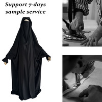 Jilbab papillon personnalisé une pièce avec bouton et cordon de doigt vêtements islamiques pour femmes fabricant de robes musulmanes Eid Jilbab