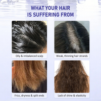Champú de Alta Concentración GHK-Cu, Champú de Péptidos de Cobre Azul para el Crecimiento del Cabello, Cuidado del Cuero Cabelludo, Sin Sulfatos, Orgánico, Anticaída, OEM