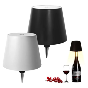 Lampada da <span class=keywords><strong>Tavolo</strong></span> Wireless a Forma di Bottiglia con Controllo Touch a 3 Colori e Dimmerazione Continua, <span class=keywords><strong>Luce</strong></span> Notturna per Decorazione Bar e Scrivania - Product Image 3