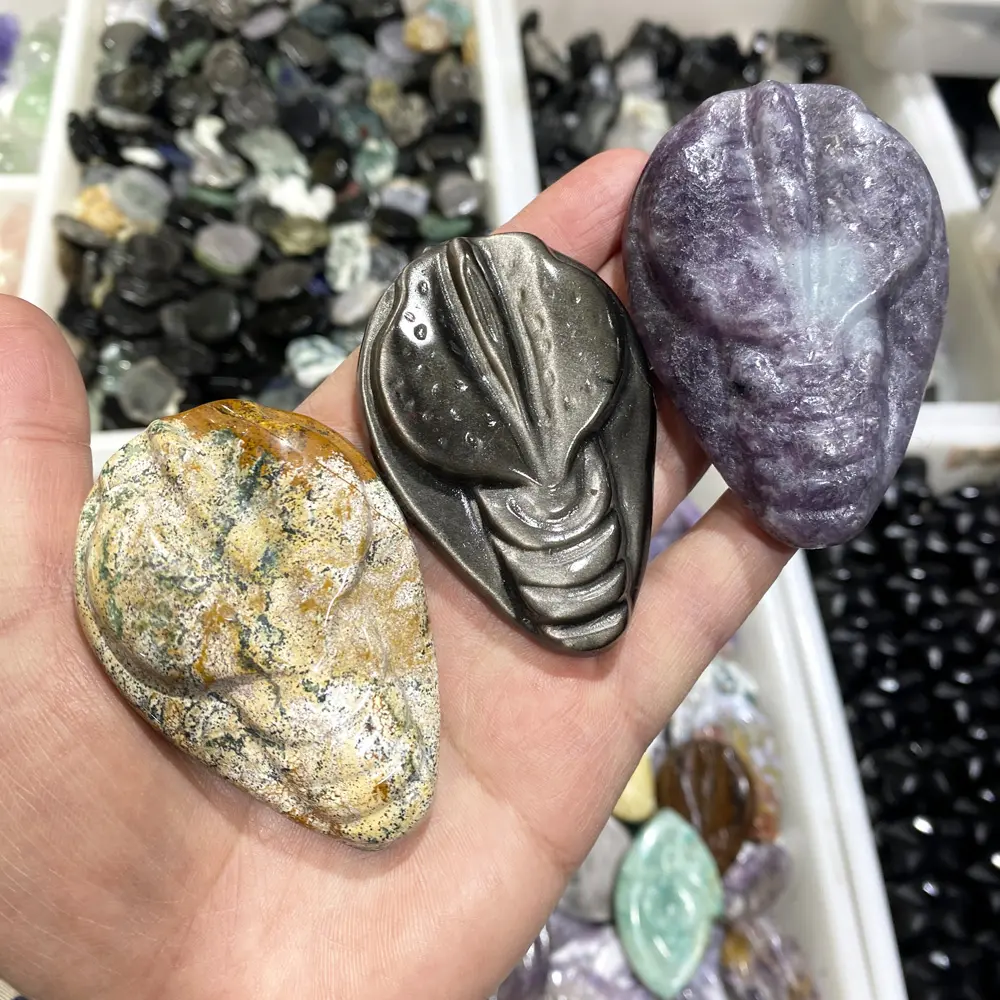 بلورات منحوتة من الجشمت للنساء من Yoni للبيع بالجملة أحجار علاجية سائبة منتجات تأمل روحية لزينة شاكرا