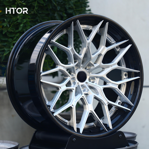 Jantes en fibre de carbone forgées en deux parties HTOR 18-23 pouces, jantes de voiture en fibre de carbone 5X112, noir brossé et argenté pour M2/M3/M4 - Product Image 2