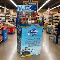 Bac de recyclage en carton sur mesure pour supermarché, bac de recyclage pour la vente au détail