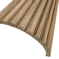 Panneau mural flexible 3D en bois rainuré / PVC / placage MDF, panneaux décoratifs en bois MDF sculptés, décoration