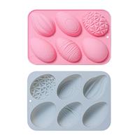 M61629 Moule en silicone pour gâteau, plateau de cuisson pour œufs de Pâques colorés, moule à gâteau pour les fêtes