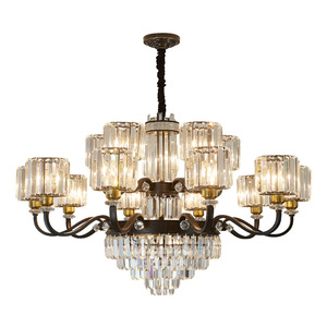 Yifei Italian Crystal Chandelier Round Multi Head Led <b>Light</b> Home Dining Bedroom Hotel Villa Duplex <b>Ceiling</b> Lamp - Product Image 4