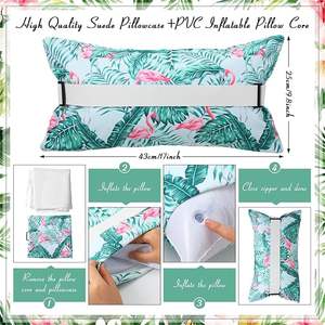 Personnalisable Portable été extérieur Camping piscine oreiller couverture amovible gonflable chaise <span class=keywords><strong>de</strong></span> <span class=keywords><strong>plage</strong></span> parc voyage chaises longues - Product Image 2