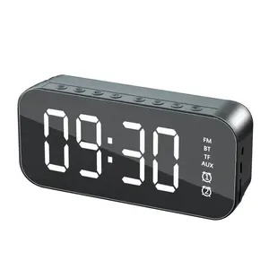 A18 eller serbest arama FM TF ayna çalar saat taşınabilir açık müzik kutusu ayna Alarm hoparlör bilgisayar tabletleri