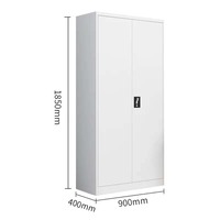 Archivador de Doble Puerta, Diseño Moderno de Fábrica, Archivador de Acero Multifuncional, Gabinete de Almacenamiento para Oficina y Escuela