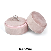 Boîte à bague ovale en velours personnalisable, boîte de présentation de bijoux douce, boîte de rangement portable pour mariage, anniversaire, emballage cadeau, boîte à bijoux