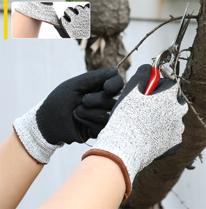 Gants de travail de sécurité <span class=keywords><strong>anti</strong></span>-<span class=keywords><strong>coupure</strong></span> en HPPE enduit de nitrile, personnalisables avec logo, pour la construction, la <span class=keywords><strong>cuisine</strong></span> et la maison, niveau 5 - Product Image 6