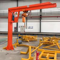 Mini grue à flèche mobile d'atelier de 5 tonnes avec palan électrique, télécommande, composants d'engrenage et de roulement