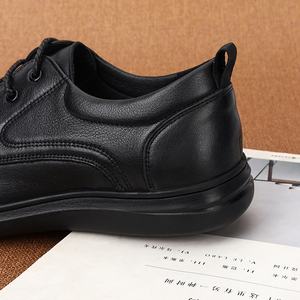 Zapatos de ocio con cordones de cuero genuino cómodos para hombre 2026, ligeros, suaves, transpirables, con masaje, a la moda, diseño de primavera. - Product Image 3