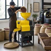 Machine automatique de décorticage de grains de café, décortiqueuse de café à sec, machine à peler haute capacité pour le traitement du café