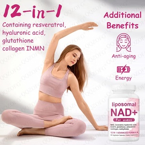 Capsules liposomales NAD pour femmes, marque privée OEM, CoQ10, glutathion, astaxanthine, 12-en-1, anti-âge, compléments alimentaires - Product Image 4