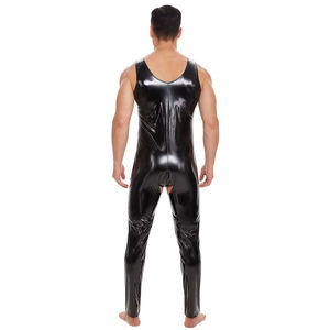 <span class=keywords><strong>Combinaison</strong></span> en cuir brillant sexy pour <span class=keywords><strong>homme</strong></span>, <span class=keywords><strong>combinaison</strong></span> érotique à entrejambe ouvert, <span class=keywords><strong>combinaison</strong></span> en PVC brillant pour <span class=keywords><strong>homme</strong></span>, <span class=keywords><strong>combinaison</strong></span> en <span class=keywords><strong>latex</strong></span> sans manches, taille plus 7XL - Product Image 3