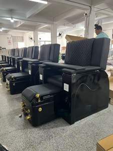 Sillón de Pedicura de Masaje Negro Moderno y Lujoso 2026, con Lavabo Blanco, para Spa y Salón, en Oferta - Product Image 5