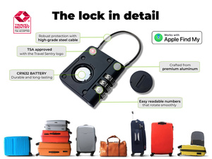 Tsa Goedgekeurd Vind Mijn Slimme Bagageslot <span class=keywords><strong>Gps</strong></span> Navigatie <span class=keywords><strong>Gprs</strong></span> Beidou Afstandsbediening Kids Metalen Plastic Siliconen Rubber Lbs - Product Image 5