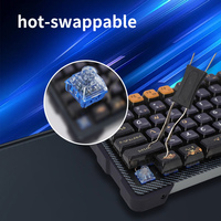 99 Tombol Triple-Mode Silent New Status Kailh Axis RGB Backlit Full Size Hot Swappable Type-C Anti-Ghosting Gaming Keyboard