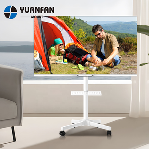 ML55AW 21"-60" 35kg Economy Mobile TV Stand Cart for LCD LED Flat Curved Panel Screen TV with <strong>Laptop</strong> <strong>Shelf</strong> Holds TV Mount - Product Image 1