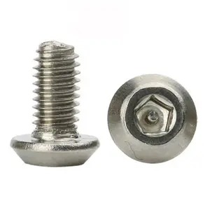 Tornillo antirrobo M2 M3 M6 M8 M10 personalizado, cabeza de acero inoxidable PF con Pin