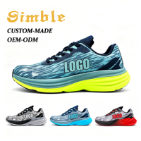 Calzado Deportivo para Hombre, Diseño OEM ODM, Transpirable, con Tejido Fly Knit, Placa de Carbono y Suela de Goma, para Deportes al Aire Libre