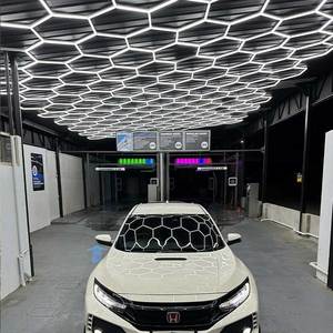 <span class=keywords><strong>Luz</strong></span> de Techo <span class=keywords><strong>Hexagonal</strong></span> Honeycomb, Luces <span class=keywords><strong>LED</strong></span> Hexagonales de Diseño para Interiores, Luces de Garaje para Detallado de Autos, Estación de Lavado, Techo de Garaje - Product Image 4