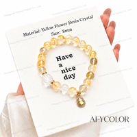 Bracelet en perles de cristal de gomme jaune naturelle au design original, pendentif gourde pour femme, cadeau de luxe léger BUSTYLE SS112