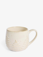 Gobelet en porcelaine moderne 3D avec motif d'arbre de Noël en relief, 340 ml, portable, blanc mat, compatible micro-ondes, couleur personnalisée, café/boissons chaudes