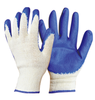 Gants de travail en coton bon marché Gants enduits de paume en latex rouge Gants de sécurité avec revêtement en caoutchouc