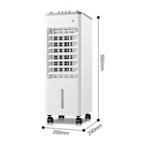 Refroidisseur d'air évaporatif télécommandé 75W silencieux, réservoir d'eau 4-6L, pack de glace, ventilateur silencieux 3 vitesses pour solution de refroidissement estival à domicile
