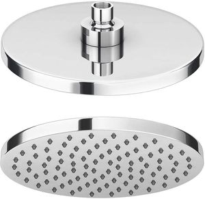 Douche de tête à effet pluie en acier inoxydable, pommeau de douche rond chromé de 200mm avec buses <span class=keywords><strong>anti</strong></span>-<span class=keywords><strong>calcaire</strong></span> - Product Image 1