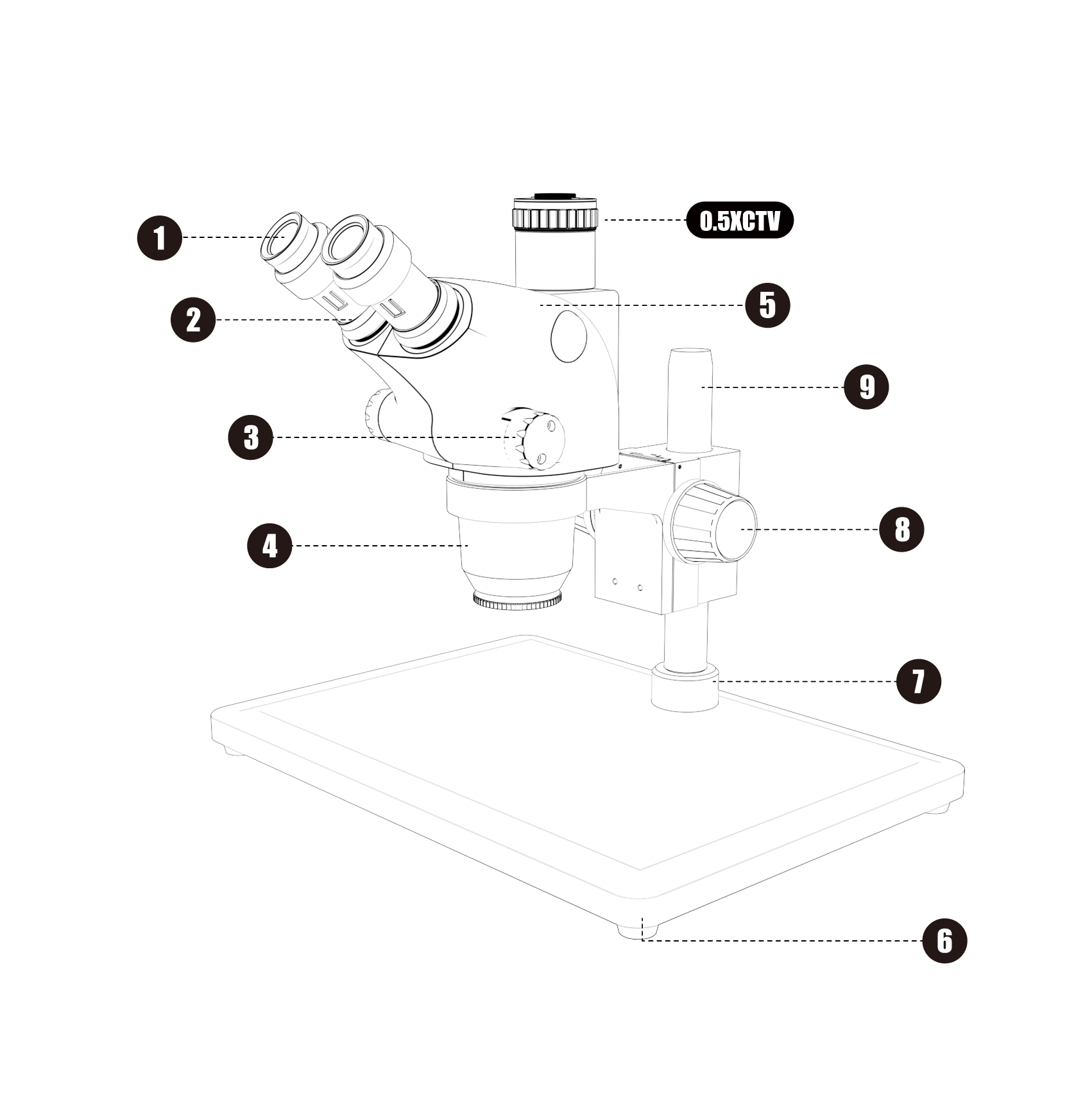 RF6565TVP Trinocular HD Microscope Gsm Kart
