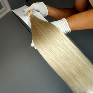 Extensions de cheveux humains 100% naturels, kératine I U V K, pointes plates, bouclés crépus, double épaisseur, extensions de cheveux à pointe I - Product Image 5