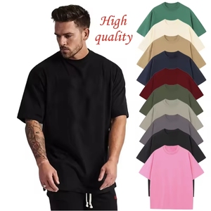 <span class=keywords><strong>Camiseta</strong></span> de Algodón Peinado 100% de 230 g/m² al por Mayor, con Logotipo Personalizado, Impresión Digital, Ajuste Oversize, Estilo Urbano, Lisa, para Hombre - Product Image 1
