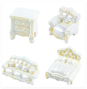 Juguetes de decoración de resina lindo Micro paisaje ornamento Mini muñecas miniatura casa de muñecas lámpara cama silla sofá gabinete piano guitarra ordenador - Product Image 4