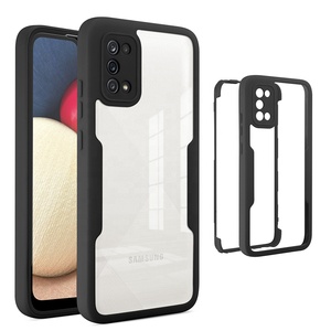 Funda Protectora Rígida para Teléfono con Película Protectora de Pantalla Frontal Transparente de TPU <span class=keywords><strong>y</strong></span> PC de Cobertura Total de 360 Grados para Samsung A02S A03 Core M22 M32 A23 <span class=keywords><strong>5G</strong></span> A13 <span class=keywords><strong>4G</strong></span> - Product Image 5