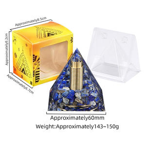 Vente en gros <span class=keywords><strong>de</strong></span> copeaux <span class=keywords><strong>de</strong></span> cristal d'améthyste, pierre <span class=keywords><strong>de</strong></span> guérison en cristal Ogan, pyramide énergétique, copeaux <span class=keywords><strong>de</strong></span> lapis, pyramide d'<span class=keywords><strong>orgonite</strong></span> pour cadeau DIY - Product Image 1