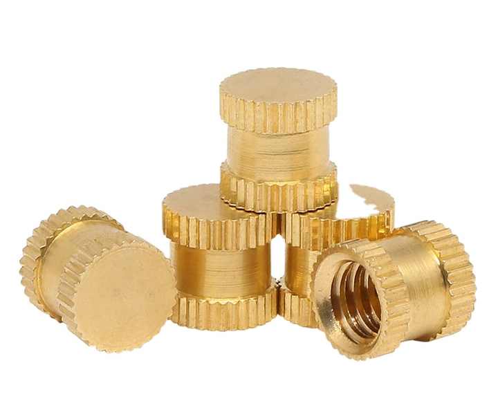 Threaded Inserts HSEAMALL 250PCS Threaded Insert Knurled Brass Nuts,M3 M4 M5 Insert Threaded Inserts For Plastic
