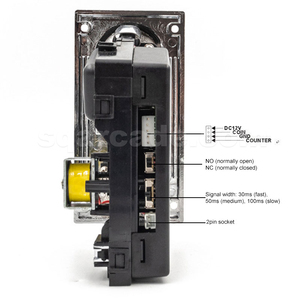 Selettore di Monete Multiplo per Distributori Automatici, Meccanismo <span class=keywords><strong>Arcade</strong></span> BL916 con Scheda di Controllo CPU, Supporto Inglese, Zero Delay, in Metallo - Product Image 3