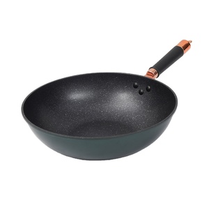 Verde de alta calidad <span class=keywords><strong>Camping</strong></span> cocina multiusos de hierro fundido antiadherente Pan <span class=keywords><strong>Wok</strong></span> chino - Product Image 6