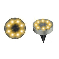Lampes solaires de jardin étanches IP68, 8 LED améliorées, lampes solaires pour pelouse, allée, cour, patio, passerelle