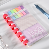 Notes autocollantes colorées Bloc-notes auto-adhésif avec colle repositionnable Options de logo personnalisé adaptées à la planification des rappels d'étude