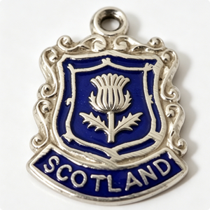 Emblema de Escocia Plateado con Esmalte Azul y Marco Ornamentado, Recuerdo - Product Image 2