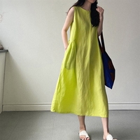 Robe décontractée pour femme personnalisée vêtements pour femmes robes élégantes en lin pour femmes