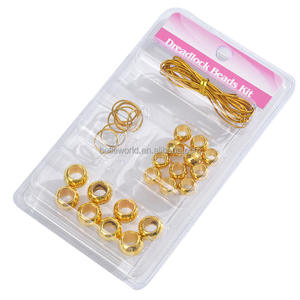 BELLEWORLD vente en gros de pinces à cheveux métalliques dorées kit de perles en bois <span class=keywords><strong>tube</strong></span> en filigrane accessoires de cheveux pour tressage de décoration - Product Image 6