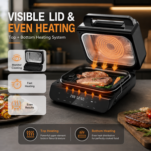Oferta Especial: Freidora de Aire 5 en 1 con Tapa Visible, 1800W, Gran Capacidad, Sin Aceite, Multiusos, para Cocina Doméstica - Product Image 4