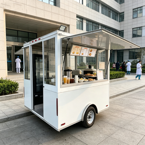 Remorque alimentaire commerciale avec fenêtres vitrées et station <span class=keywords><strong>de</strong></span> pressage <span class=keywords><strong>de</strong></span> sandwichs pour sandwichs au <span class=keywords><strong>thon</strong></span> à l'hôpital <span class=keywords><strong>de</strong></span> Toronto - Product Image 1