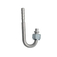 Raccord de climatisation automobile universel de haute qualité, raccord droit pour tuyau de climatisation avec ferrule en acier, joint en aluminium avec gaine en fer